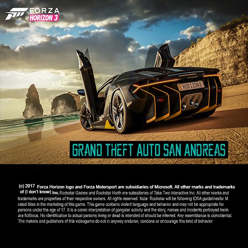 Forza Horizon Load Screens