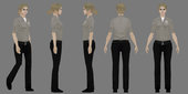 Blonde Female Police (Sheriff) Uniform/ Plain Clothes(low Poly)