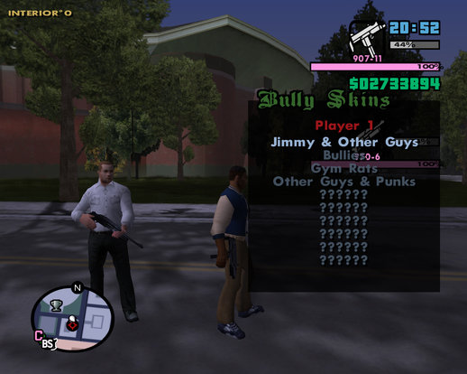 Bully Skin Selector for Both Player v1.0 (GTA: Underground)