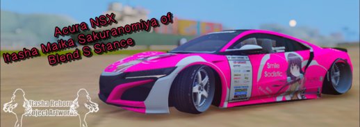 Acura NSX Itasha Maika Sakuranomiya of Blend S Stance