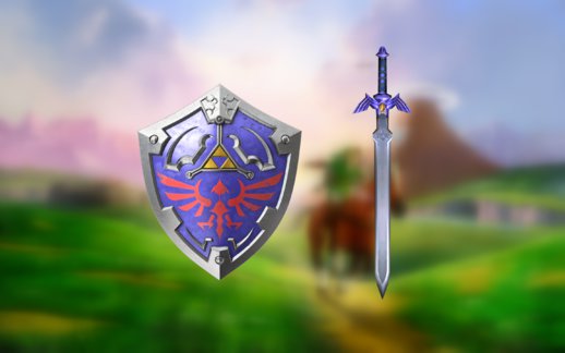 Master Sword and Hylian Shield