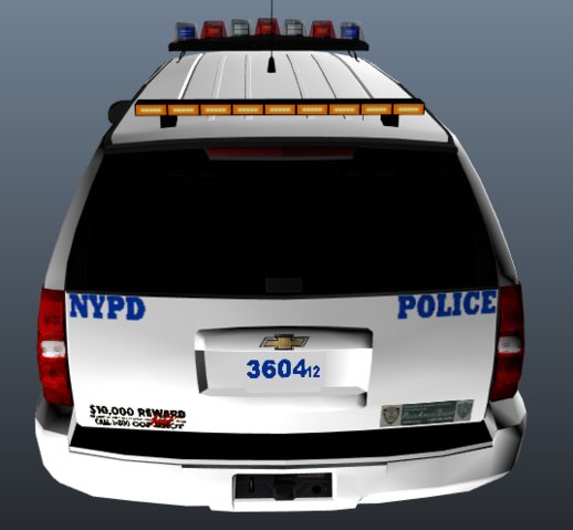 2015 NYPD Police Tahoe with correct NYPD style lights [ELS]