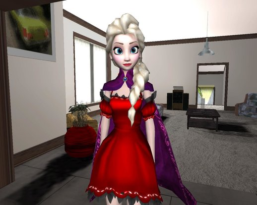 Elsa [Red Dress Mod] From Frozen Free Fall