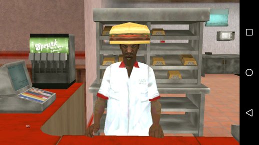 Burger Shot Employee of Cutscene