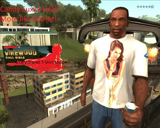 Starlet from GTA V T-Shirt Mod