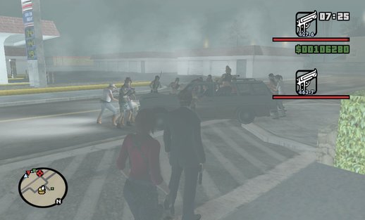 Zombie/Terminator Horde + Kill-up Guards in Liberty City