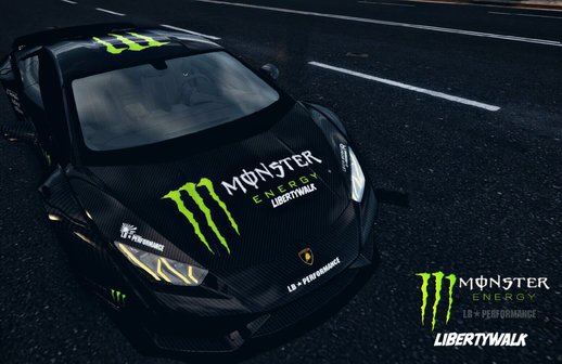 Lambogini  Huracan LibertyWalk Monster Energy Paintjob