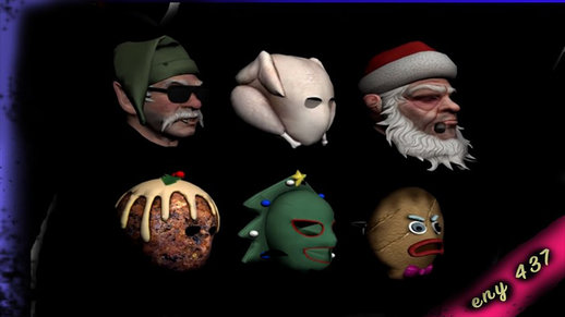 GTA V XMAS MASK FOR CJ