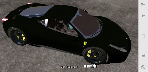 Ferrari 458 Italia Black for Mobile