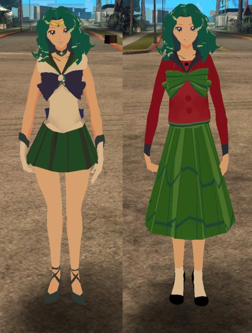 Sailor Neptune and Michiru Kaioh