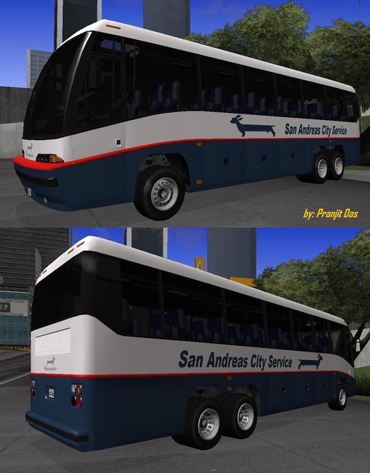 GTA V Brute Dashound SA City Service Coach v1.0