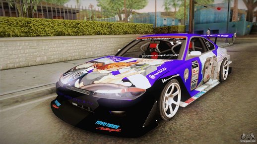 Nissan Silvia S15 Uras D1GP With Mika Girl und Panzer Itasha (edit version)