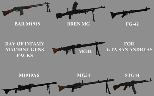 Day of Infamy - Machine Guns Pack