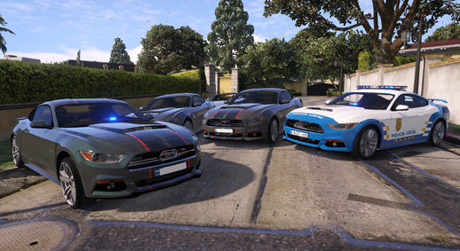 2015 Ford Mustang GT 50 Years Special Edition Police Canary Islands [Marked Unmarked Add-on Tunning]