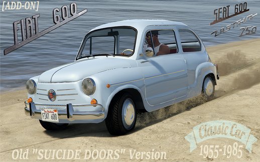 Fiat 600 | Seat 600 | Zastava 750 [Add-On] Suicide doors + Tuning parts