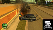 Peds Afraid Of The Burning Car