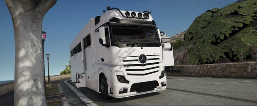 Mercedes Actros Motorhome (RV) [Working Doors, Working slide-out, Working garage][REPLACE & ADD-ON]