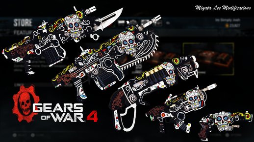 Weapon Pack Day Of The Dead  [ Gears Of War 4 ]