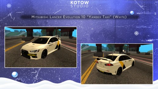 Mitsubishi Lancer Evolution 10 Yandex Taxi (White)