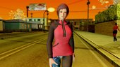 Dead Or Alive 6 Mila Red and Black Half Zip Hoodie