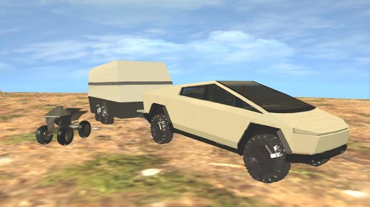 Tesla Cybertruck v1.2 + Cybertrailer v1.0 + Cyberquad v1.0