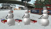 Snowman With Sled