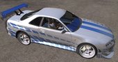 Brian's Nissan Skyline GTR R34  for Mobile