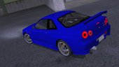 Nissan Skyline GTR R34 V-Spec (SA lights) (FnF kit) for mobile