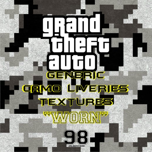 GTA Generic Camo Liveries: WORN without Alpha