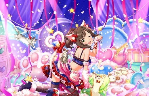 CGSS Miku Maekawa Cat Party Skin