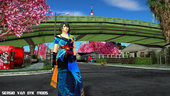 DOA6 Tamaki Teal & blue Aikido Kimono