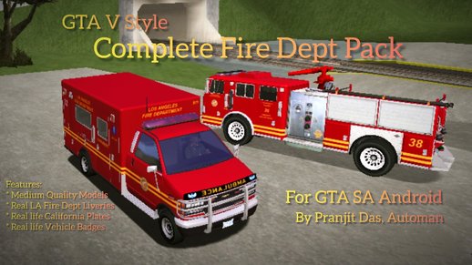 GTA V Style Complete Fire Dept Pack for Android