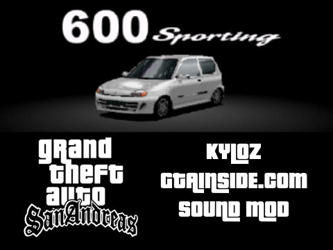 GTA SA Gran Turismo 2 Fiat Seicento 600 Sporting Car Sound Mod