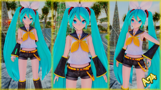 PDFT Hatsune Miku Rin Style + Animated Face 