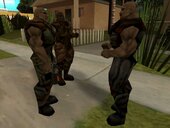 Quake 2 Male Marines as Members of the Grove Street Families