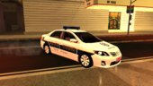 Toyota Corolla 2013 Israeli Police car + Template