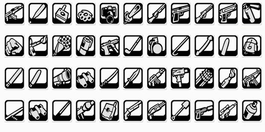 GTA SA Weapon Icons in Stories Style