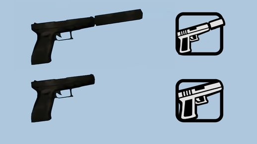 Glock 17 Silenced&Normal (SA Style)