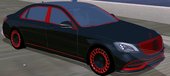 Mercedes Benz S-class Black-Red Tuning