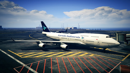 Livery Garuda Indonesia Boeing 747-400 PK-GSG ( Blue Old Livery )