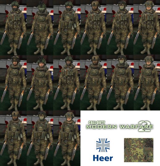 Call Of Duty Modern Warfare 2 Skins - Flecktarn