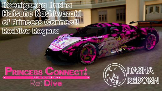 Koenigsegg Itasha Hatsune Kashiwazaki of Princess Connect Re Dive Regera