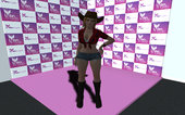 DOA Tina Armstrong Vegas Cow Girl Outfit Country