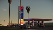 Petron Gasoline Station with Parked Vehicles