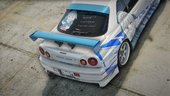 1999 Nissan Skyline GT-R BNR34 C-WEST Hololive EN Gawr Gura