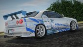 1999 Nissan Skyline GT-R BNR34 C-WEST Hololive EN Gawr Gura