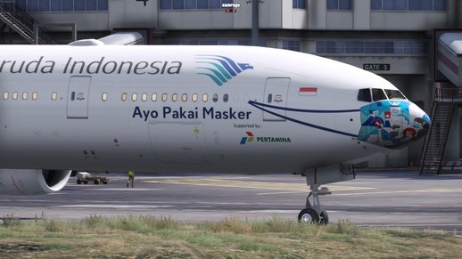 Livery Masker PK GIJ Garuda Indonesia 