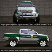 2016 Toyota Hilux Iran Police (GTA V Style) V2 for Android