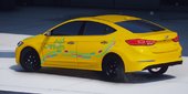 Hyundai Elantra Taxi Kareem Skin [Add-on] [FiveM]