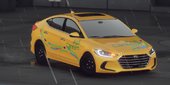 Hyundai Elantra Taxi Kareem Skin [Add-on] [FiveM]